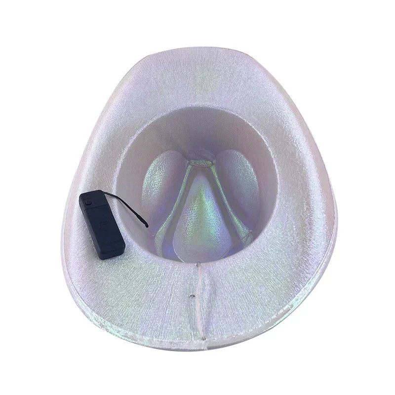 ⭐ ✨ LED Light-Up Cowboy Hat – Colorful Western Party Glow ✨