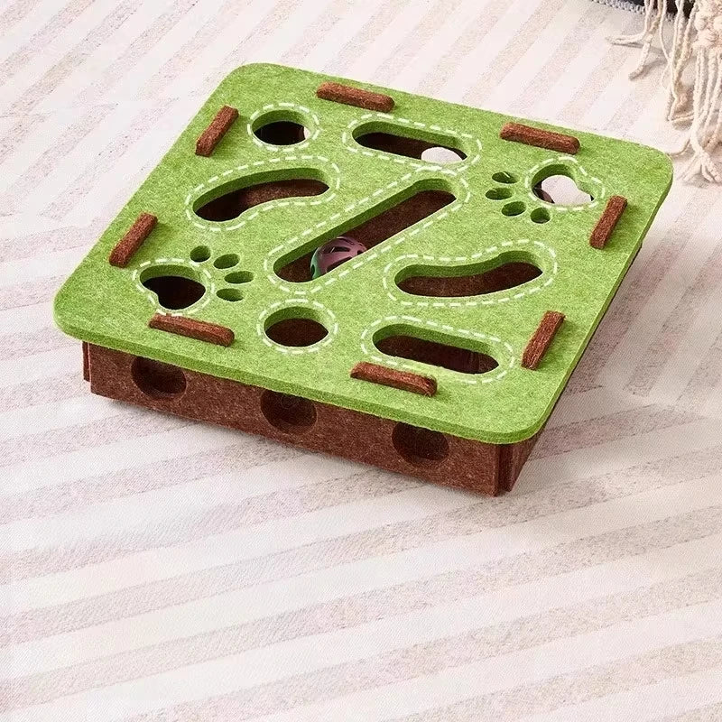 🐾 Cat Puzzle Toy – Interactive Felt Puzzle Box for Indoor Cats 🧩🐈✨