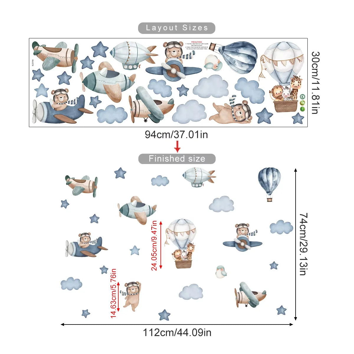 🌈✨ Cute Cartoon Wall Stickers for Kids’ Room (28 Variants)