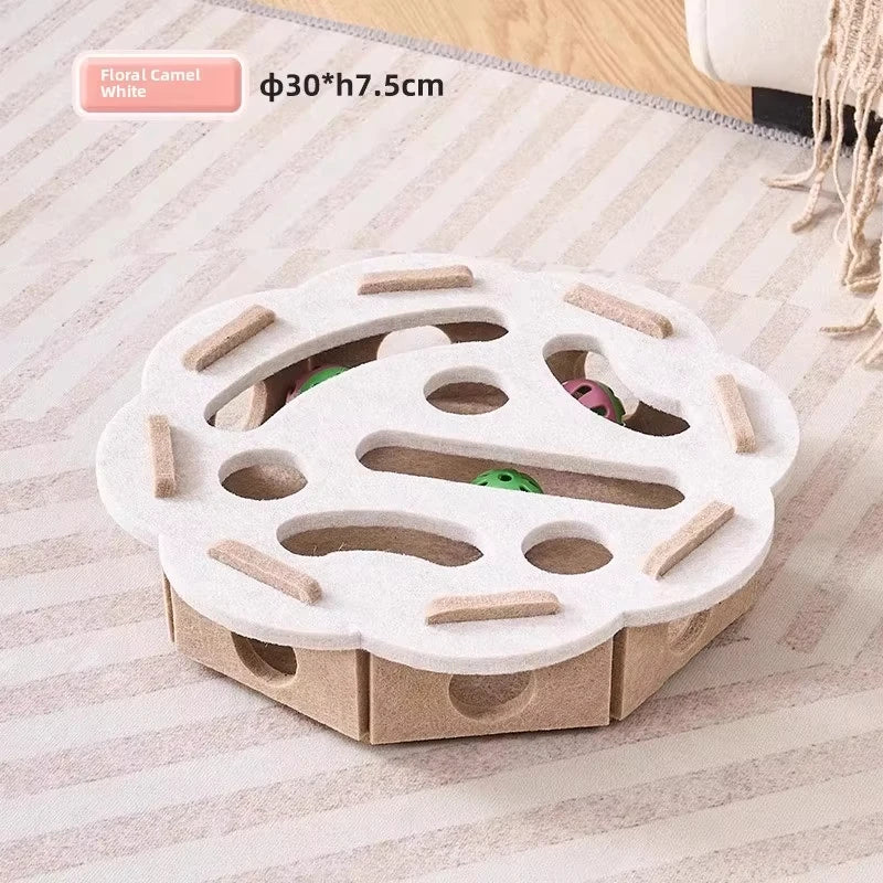 🐾 Cat Puzzle Toy – Interactive Felt Puzzle Box for Indoor Cats 🧩🐈✨