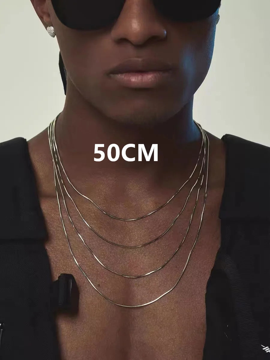 ✨ Minimalist Unisex Stainless Steel Chain Necklace – Gold & Silver 💫