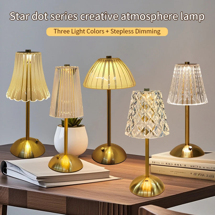 LED Touch Table Lamp – Rechargeable & Dimmable Table Lamp ✨