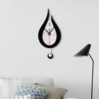 🕒 Drop-Shaped Wall Clock - Black & White Modern Design