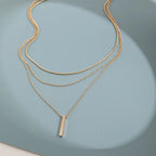 Minimalist Fine Bar Pendant Necklace for Women ✨ | Elegant Slim Charm Jewelry