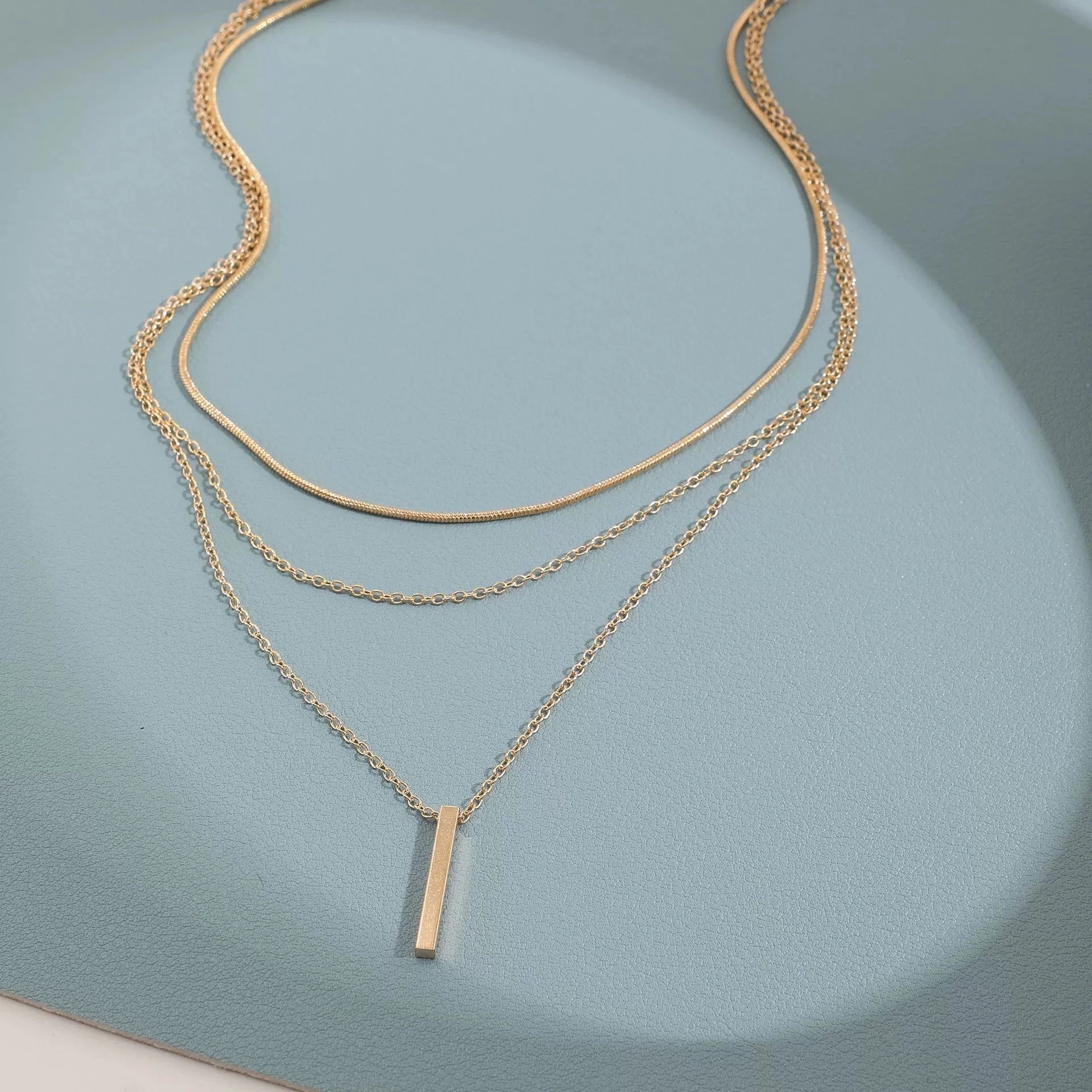 Minimalist Fine Bar Pendant Necklace for Women ✨ | Elegant Slim Charm Jewelry