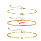 ✨ Elegant Gold Bracelet Collection – Women’s Minimalist Chain Set ✨