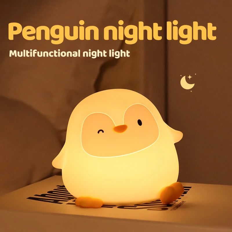 Cute Silicone Night Light – Ricaricabile & Touch | Fox 🦊, Rabbit 🐰, Penguin 🐧, Giraffe 🦒, Slot 🦥, Nylon 🌙, Flamingo 🦩