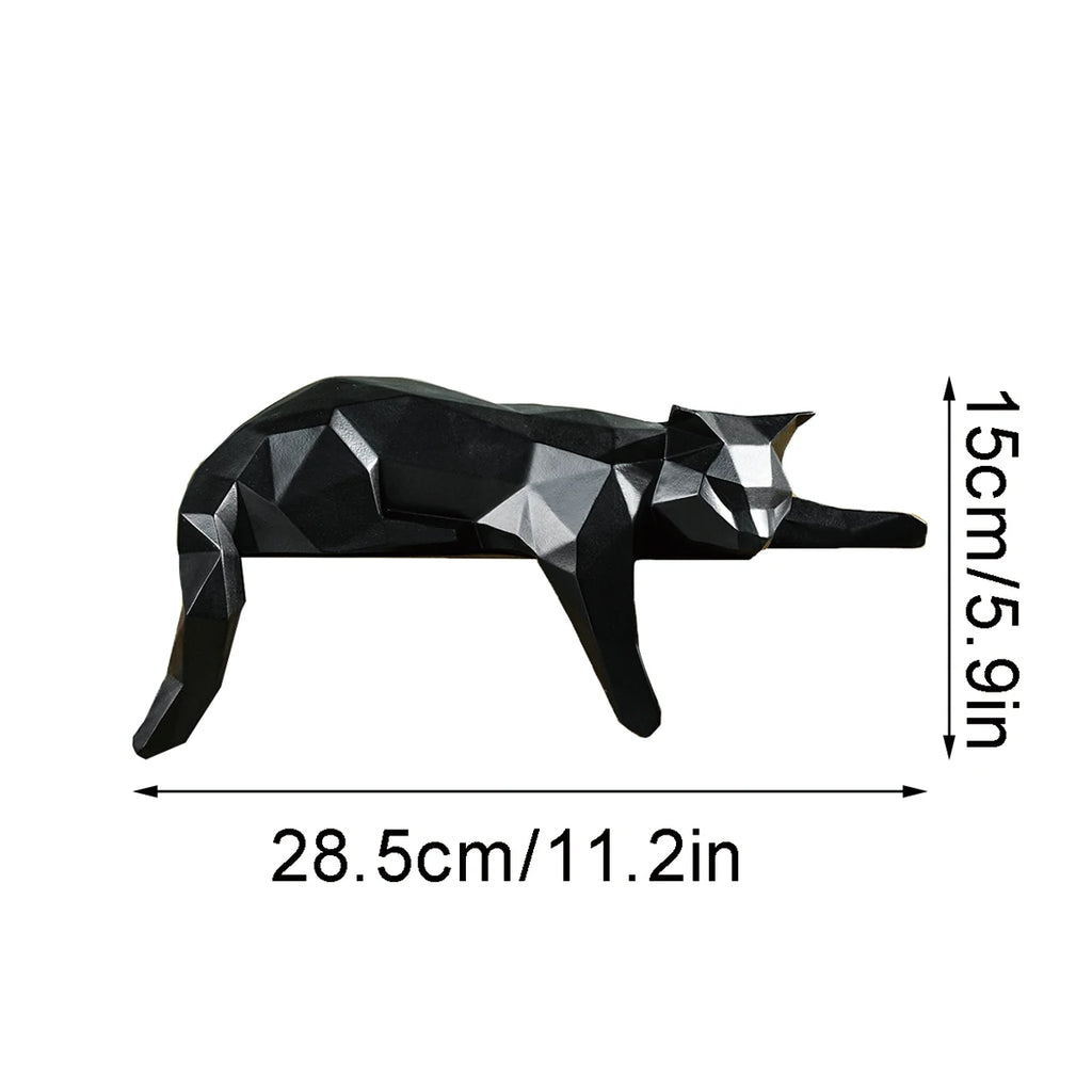 🐱 “Minimalist Cat Duo Figurines – Black & White Ceramic Decor 🖤🤍✨”