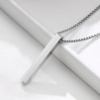 ✨ Minimalist Long Bar Pendant Necklace – Unisex Elegance ✨