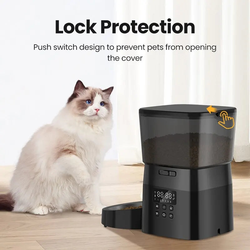 🐾 Automatic Pet Feeder – 2L Smart Button Version