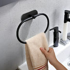 Stainless Steel Adhesive Towel Rack – Silver / Black / Gold 🚿✨