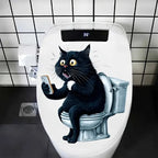 💩😹 Funny Cat Toilet Wall Sticker – Hilarious Bathroom Décor!