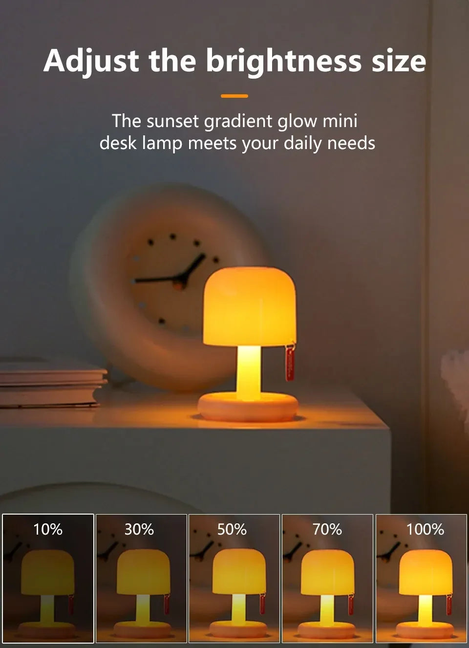 Mini Lamp “Mushroom Glow” 🌙🍄 – USB rechargeable LED, touch control