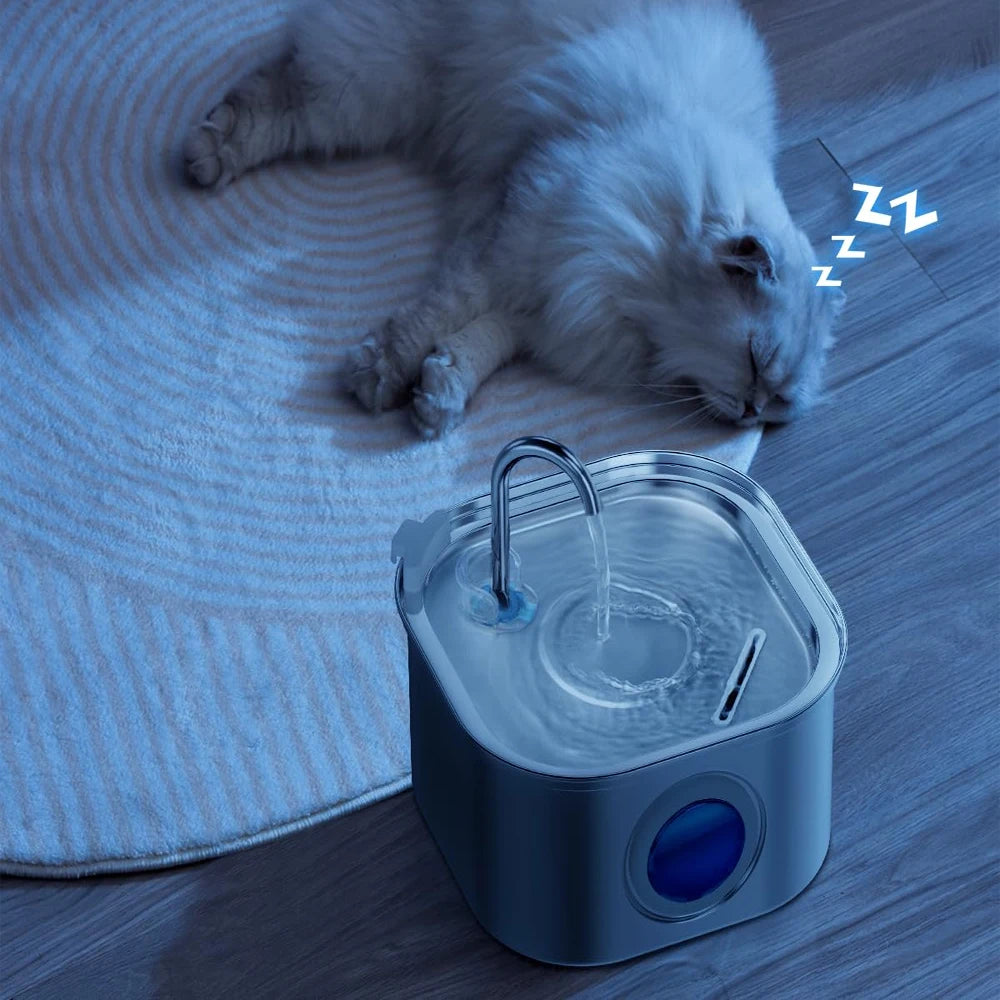 🐾 DIAUTOMATIC WATER SPENSER FOR CATS AND DOGS – 2.2L (STAINLESS STEEL, FILTER & SENSORS)