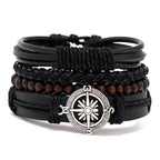 🔥 Men’s Leather Bracelet Collection – Multi-Style Modern Designs 🖤✨