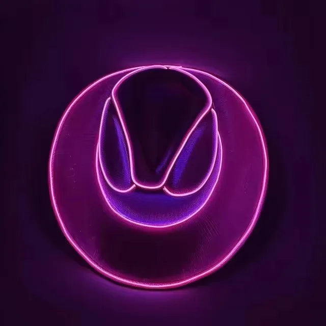 ⭐ ✨ LED Light-Up Cowboy Hat – Colorful Western Party Glow ✨