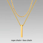 🔗 Bold Men’s Pendant Necklace – Stainless Steel Statement Chain (Gold & Silver)