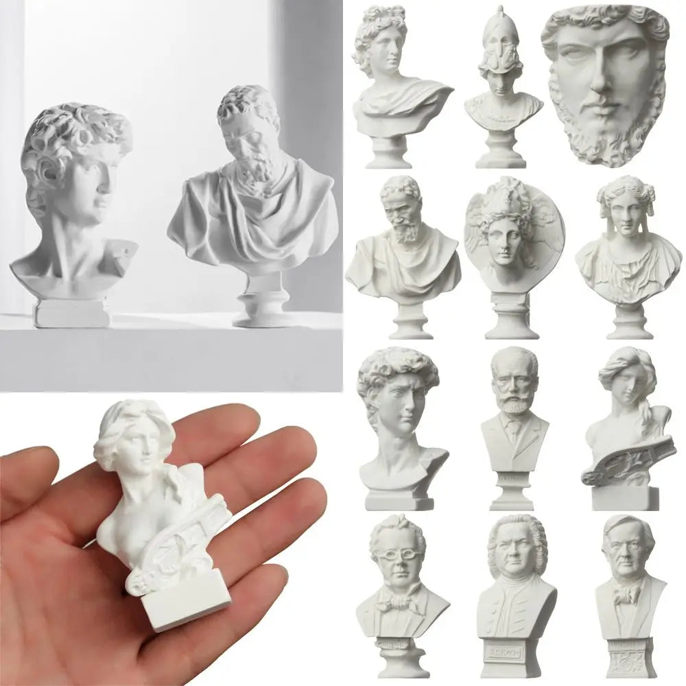 🌟 “Mini Classical Bust Statues – Art Legends Collection 🎨✨”