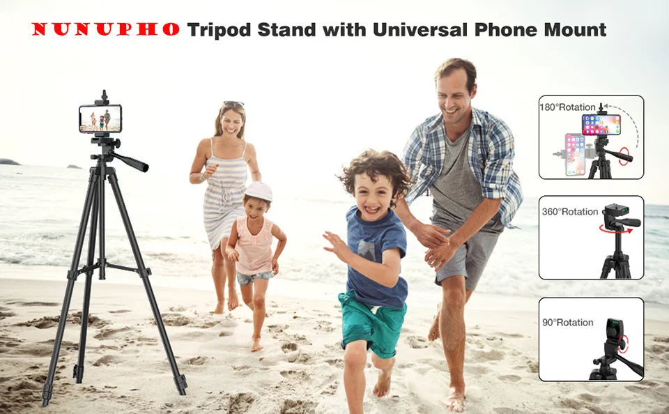 📸 Lightweight 103cm Tripod with Bluetooth Remote – 360° Panoramic Phone/Camera Stand for TikTok, Vlogs & Photography