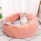 Soft Nest Bed for Dogs and Cats - Ultra-Soft Round Plush Kennel