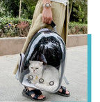 🐾 Crystal-Clear Pet Travel Backpack – Transparent Air-Flow Carrier 🎒✨