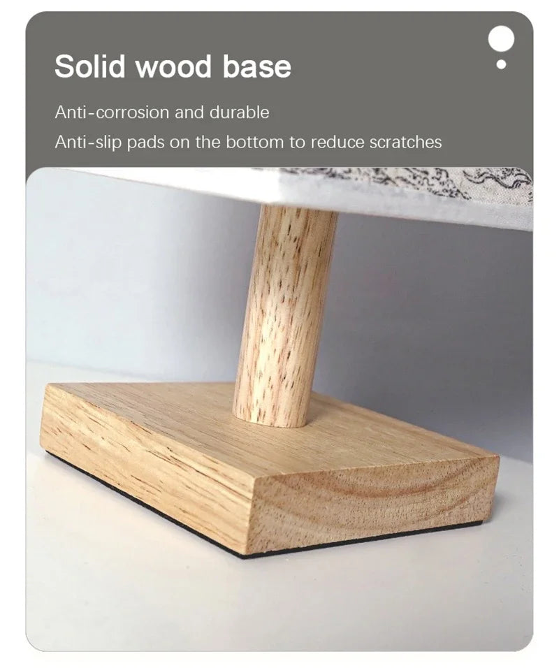 Chinese Style Bedside Lamp 🏮✨ - Dimmable Night Light with Fabric Lampshade