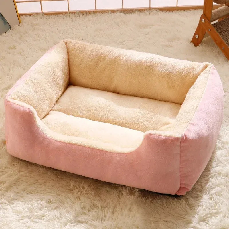 🐾 Cozy Plush Pet Bed – Ultra-Soft Rectangular Cushion for Cats & Small Dogs 🐾