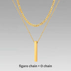 🔗 Bold Men’s Pendant Necklace – Stainless Steel Statement Chain (Gold & Silver)