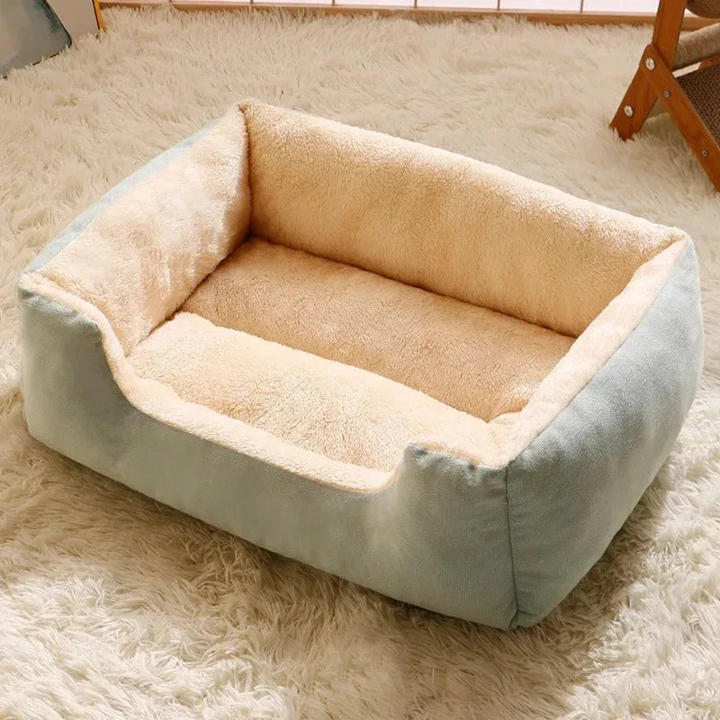🐾 Cozy Plush Pet Bed – Ultra-Soft Rectangular Cushion for Cats & Small Dogs 🐾