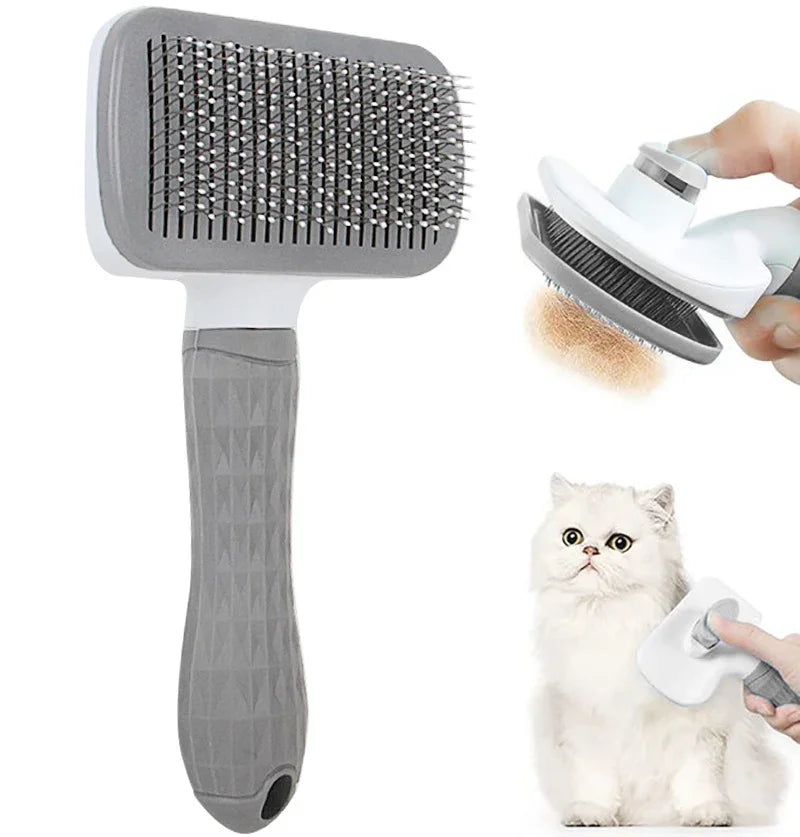 Self-Cleaning Pet Grooming Brush – Anti-Shedding Comb for Dogs & Cats 🐶🐱✨