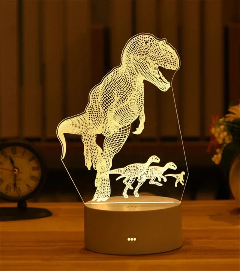 💡 3D Visual Illusion Night Light – LED Desk Lamp