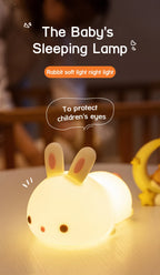 Rabbit Lamp RGB 16 Colours - Silicone Night Light Touch & Rechargeable 🌙✨