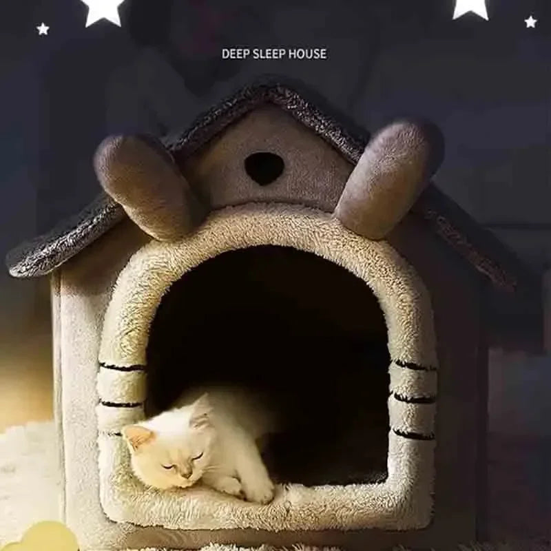 🏠 House-shaped kennel for dogs and cats - Soft, Cosy and Insulating