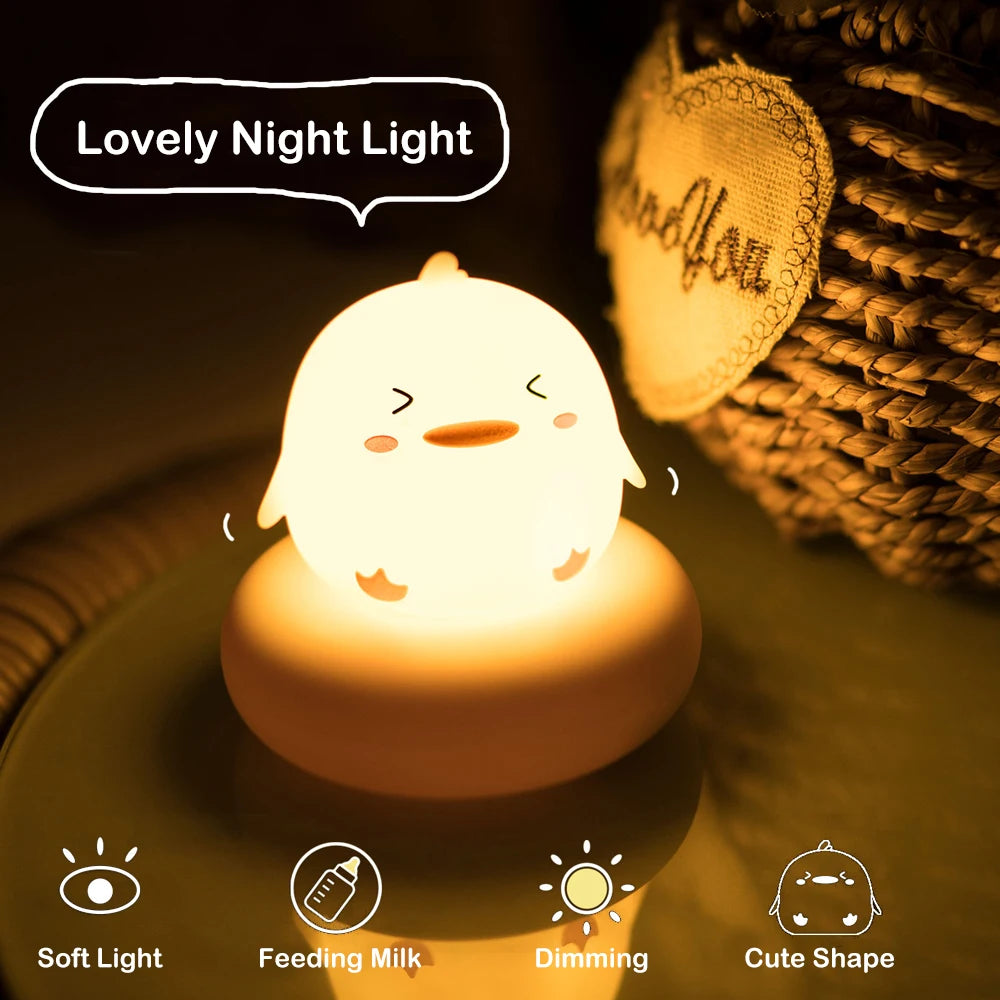 🌙 Cute Animal Night Light – Children's Night Lamp (Touch, 3 Brightness Levels)