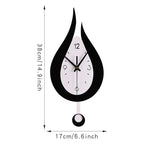 🕒 Drop-Shaped Wall Clock - Black & White Modern Design