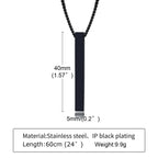 ✨ Minimalist Long Bar Pendant Necklace – Unisex Elegance ✨