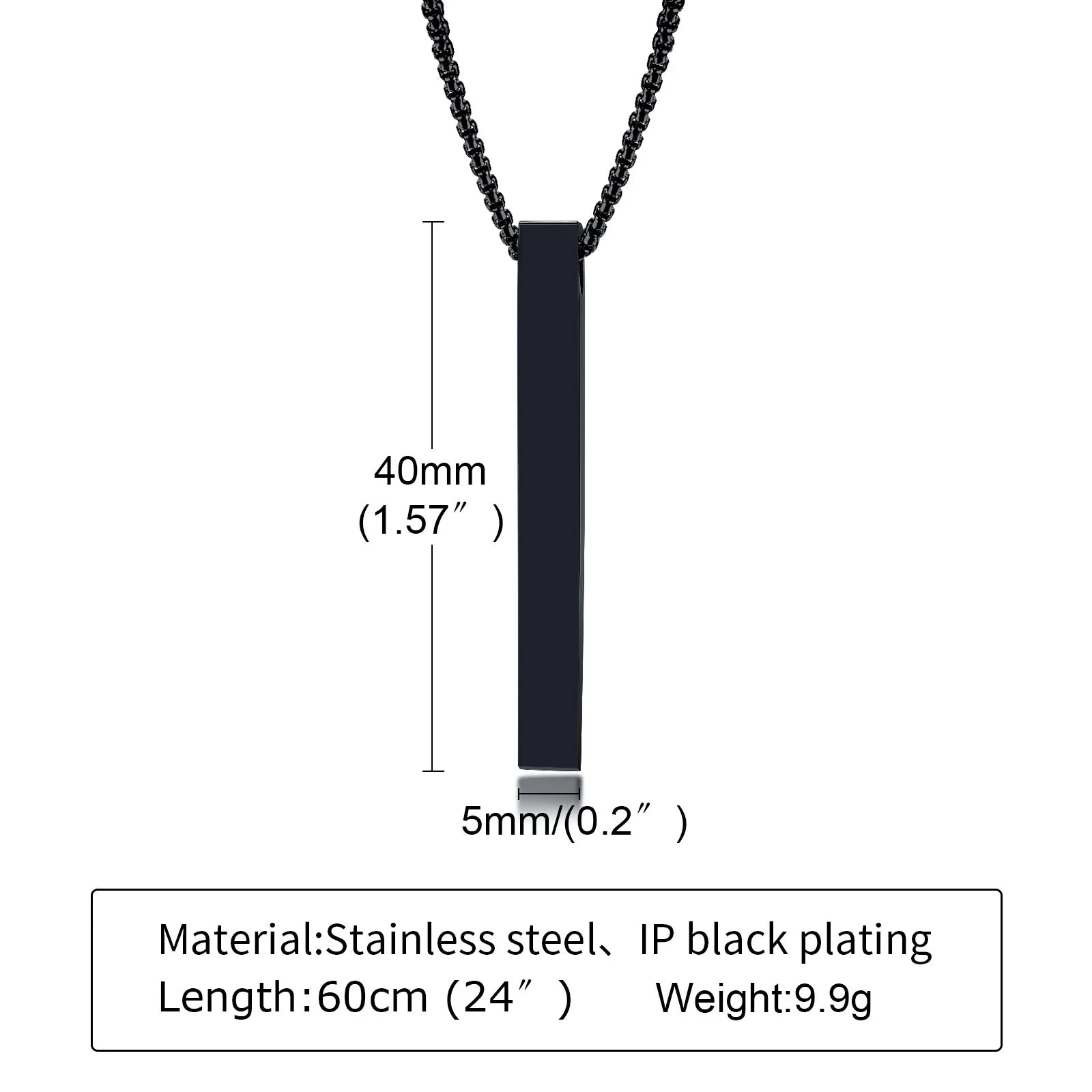 ✨ Minimalist Long Bar Pendant Necklace – Unisex Elegance ✨