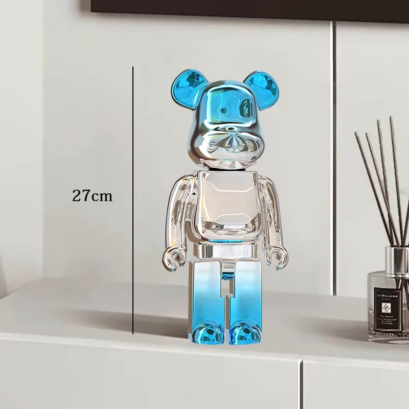 🧸✨ Graffiti Bear Resin Statue – 27cm Artistic Decor Figurine