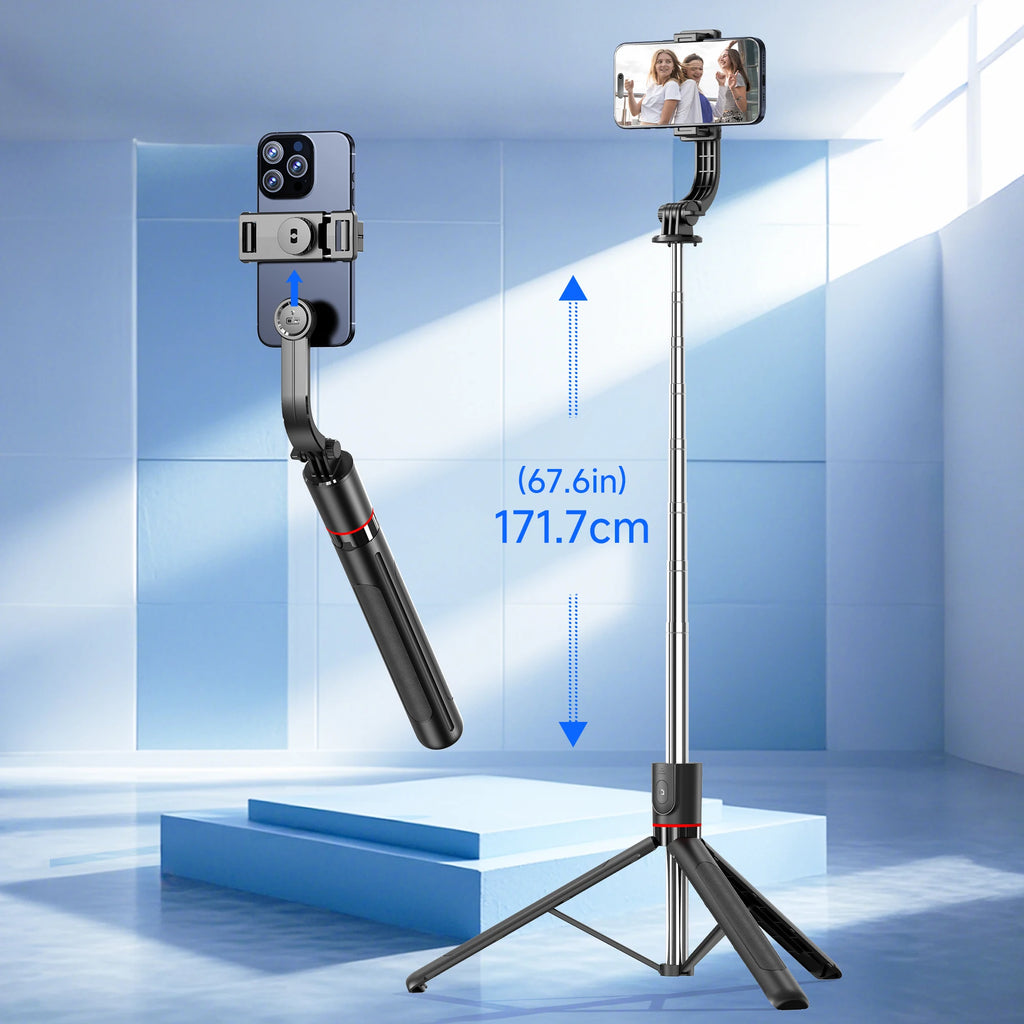 F15 68” Tripod & Selfie Stick with Wireless Remote – 360° Rotation Phone Stand for TikTok, Vlogging & Photography 📱🎬