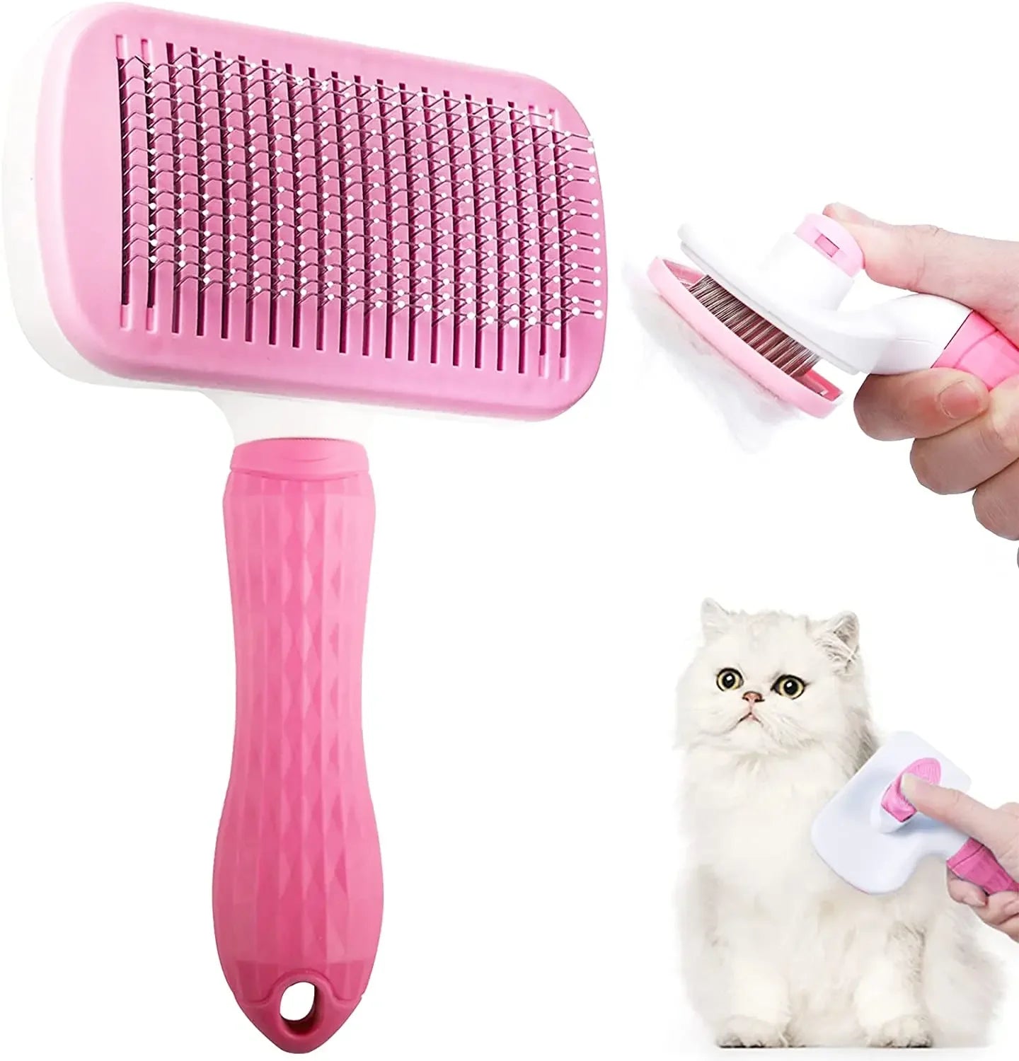 Self-Cleaning Pet Grooming Brush – Anti-Shedding Comb for Dogs & Cats 🐶🐱✨