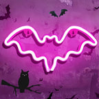 🎃 Neon LED Horror-Cute Wall Lights | Luminescent Wall Decorations 🦇✨