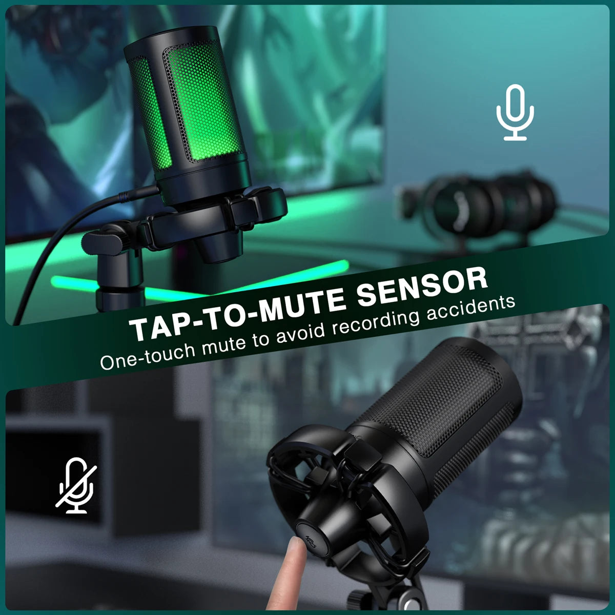 🎤 RGB USB Gaming Microphone – Perfect for TikTok & Streaming! 🌈✨