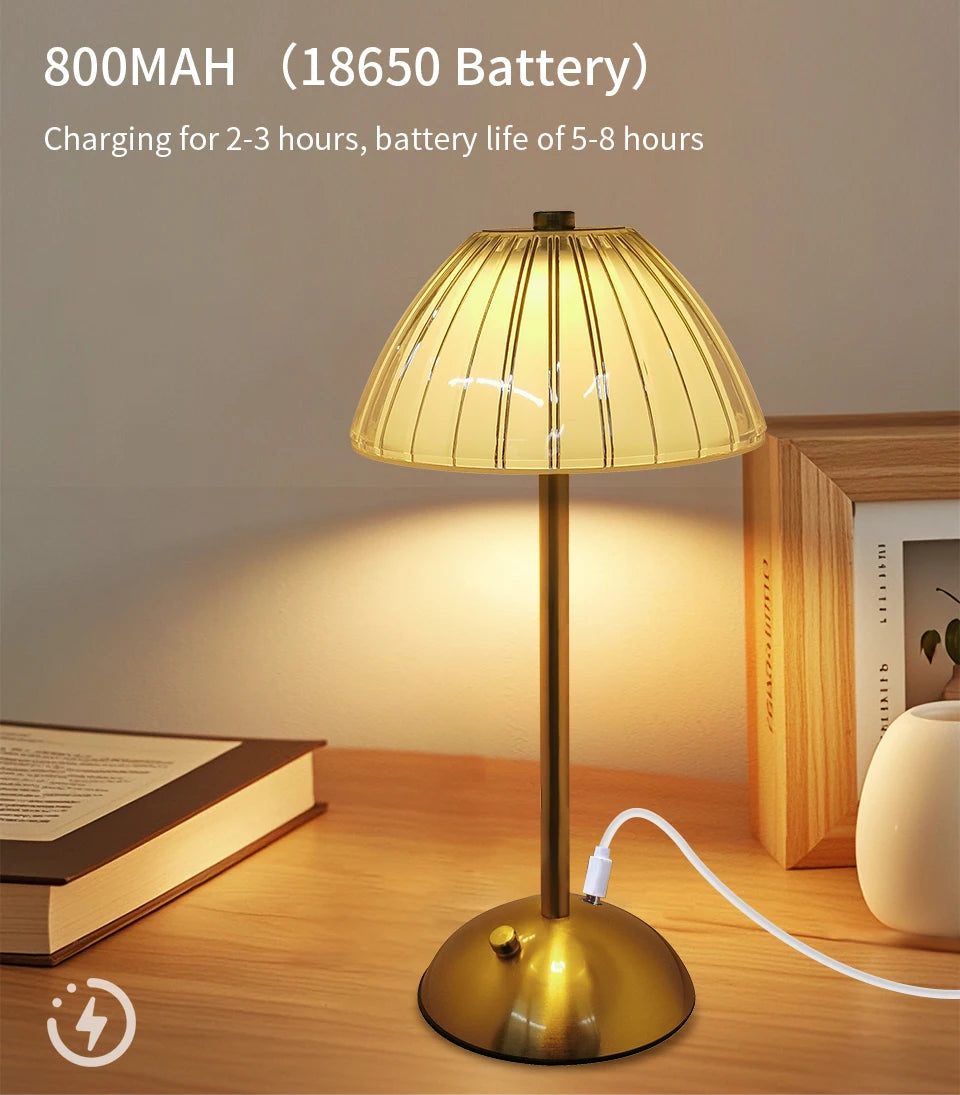 LED Touch Table Lamp – Rechargeable & Dimmable Table Lamp ✨