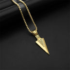 🔱 Arrowhead Pendant Necklace – Bold Steel Statement for Men & Women