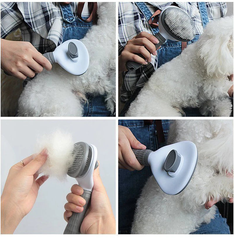 Self-Cleaning Pet Grooming Brush – Anti-Shedding Comb for Dogs & Cats 🐶🐱✨