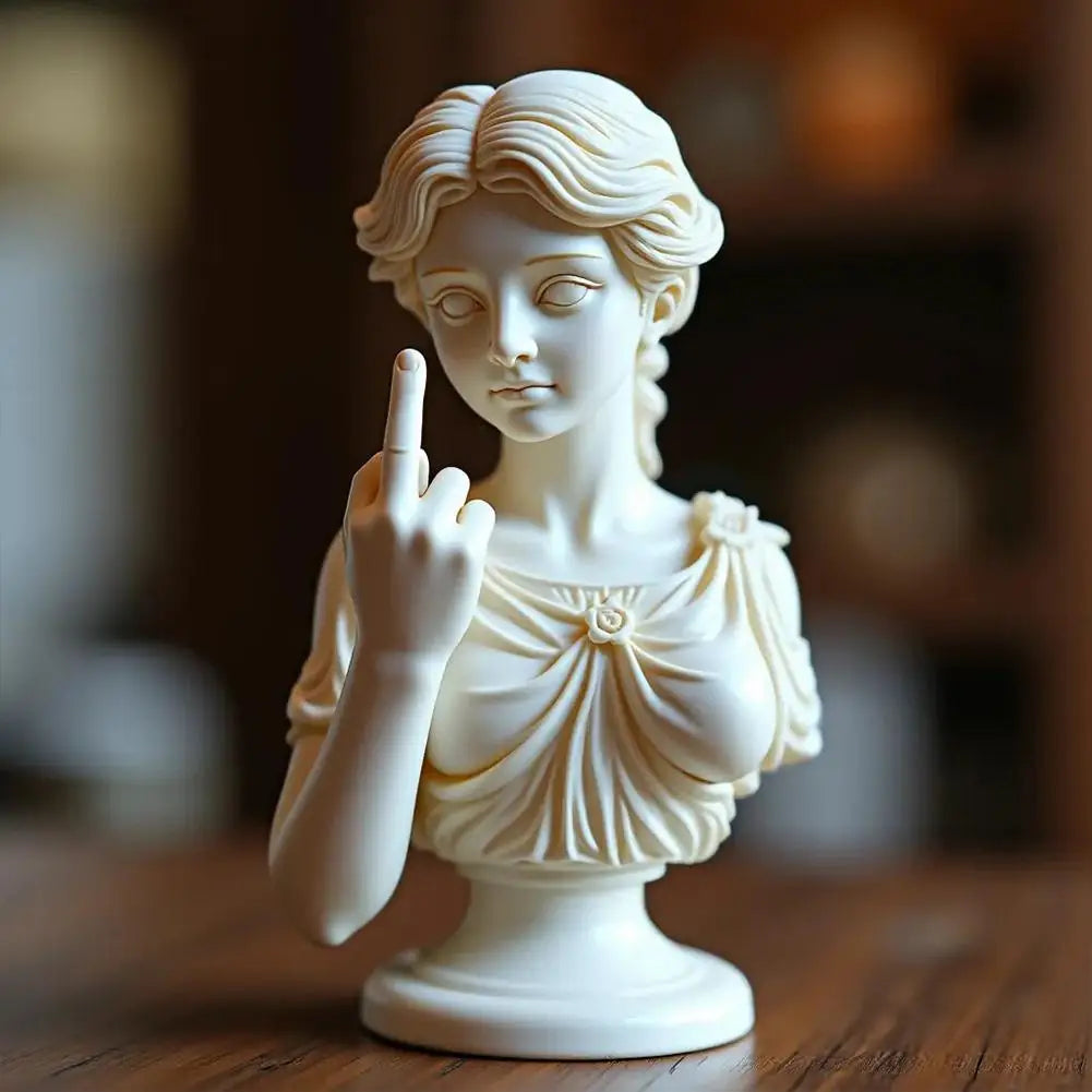 🖕🔥 “Bold Attitude Resin Figurine – Middle Finger Statement Statue”