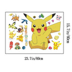 ✨ Pikachu & Friends Pokémon Wall Stickers – Cute Cartoon Room Décor for Kids | 4 Designs