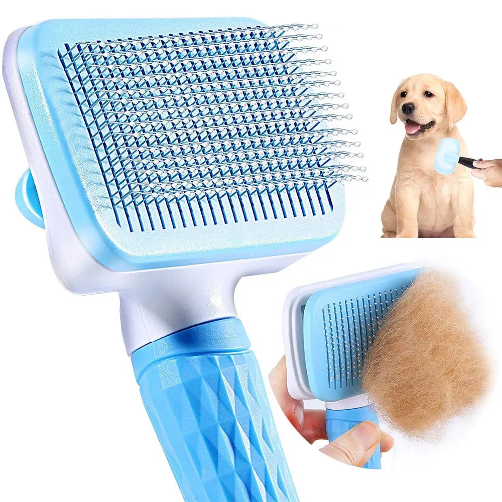 Self-Cleaning Pet Grooming Brush – Anti-Shedding Comb for Dogs & Cats 🐶🐱✨