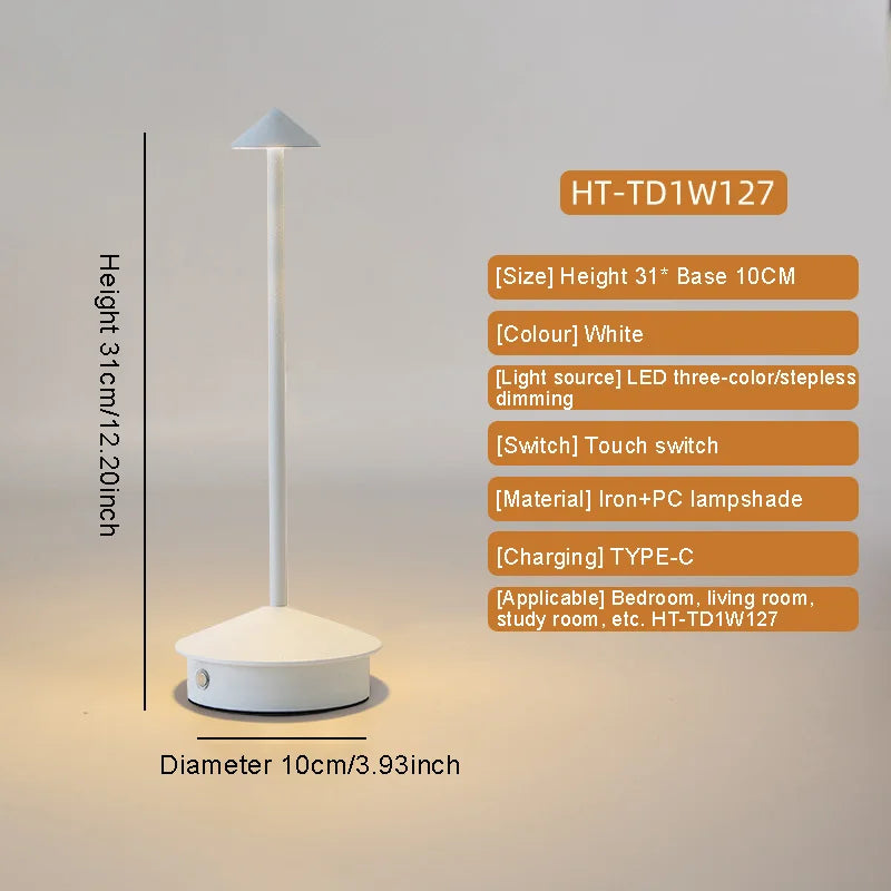 Creative Touch LED Table Lamp – Rechargeable Table Lamp 🌙✨