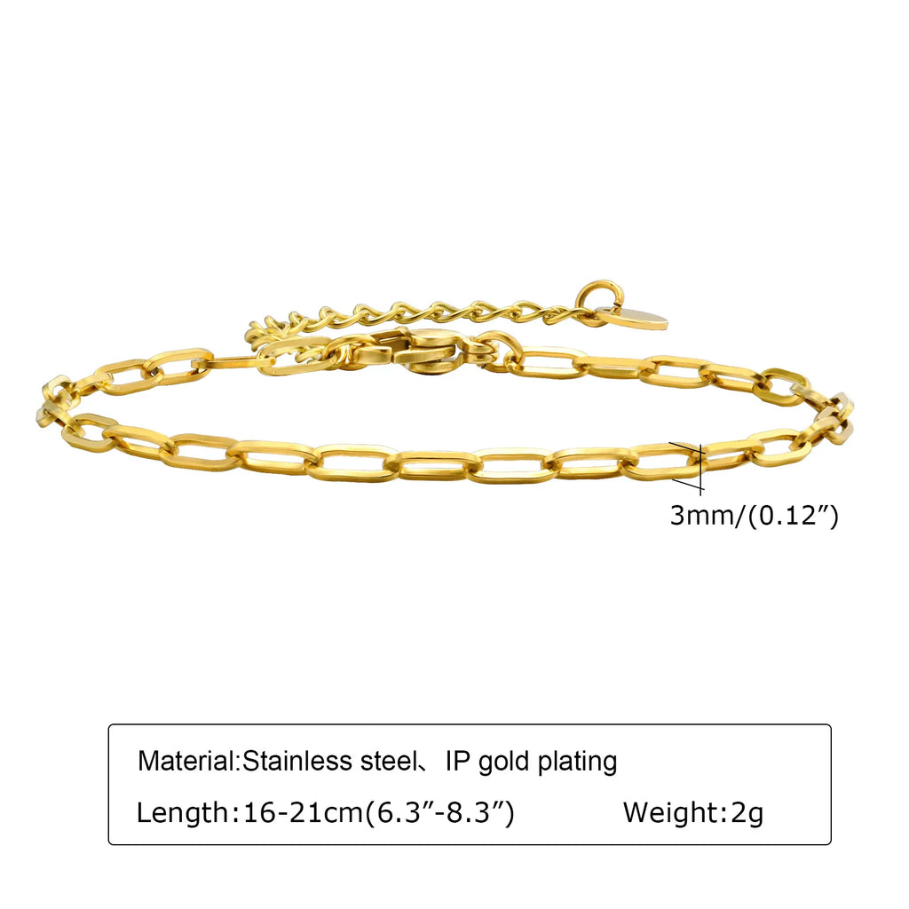 ✨ Elegant Minimalist Gold Bracelet – Women’s Delicate Jewelry ✨
